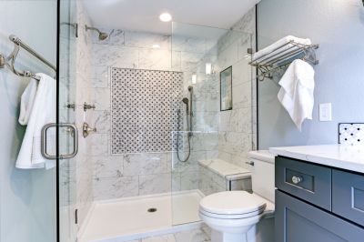 Shower with Modern Fixtures